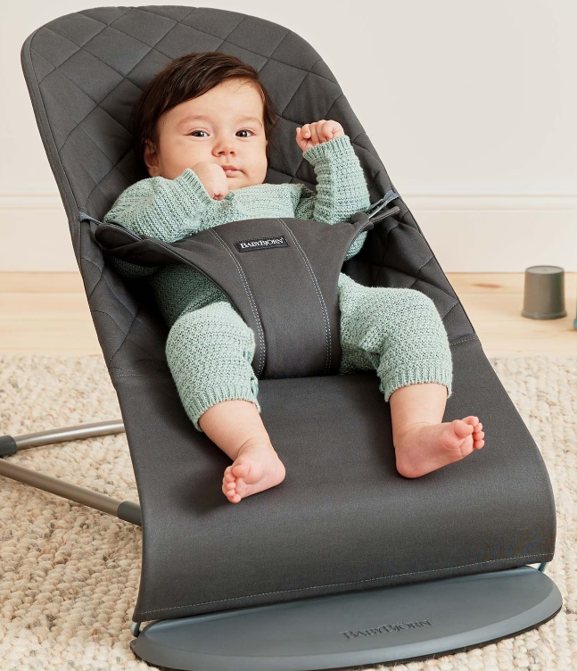 Hamaca Bliss Anthracite Cotton, Classic Quilt - BabyBjörn