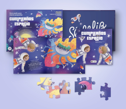 Libro + Puzle Cumpleaños En El Espacio - Manolito Books
