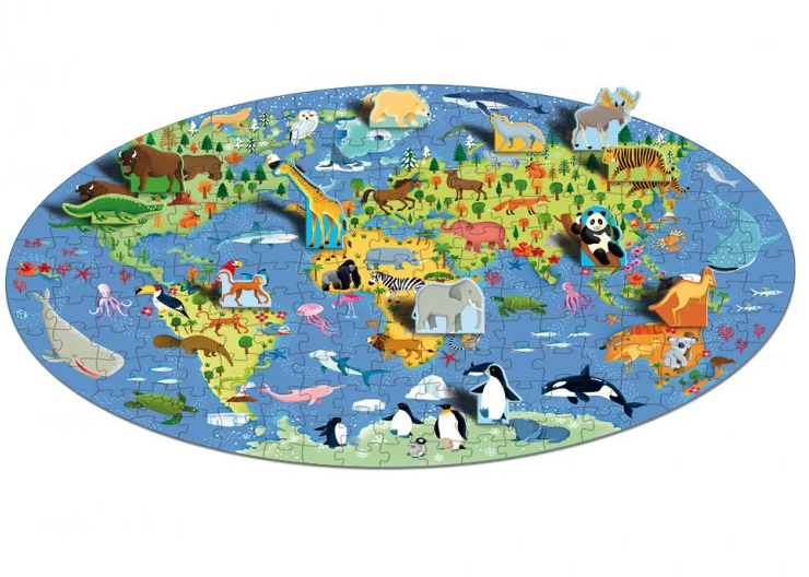 Libro+ Puzle El Mundo De Los Animales - Manolito Books