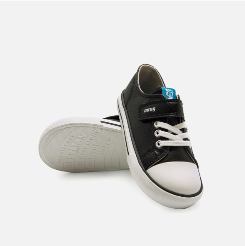 Free Usain Negro Tipo Piel  Vegano Primeros Pasos - Mustang