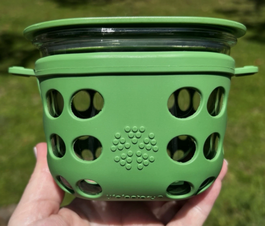 Caja Almacenaje Cristal Silicona - Lifefactory