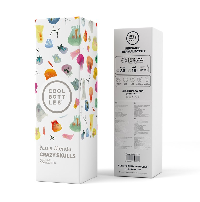 Botella Kids 500ml Crazy Skulls - Cool Bottles