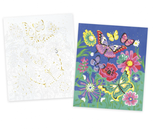Pintura por Números Acuarela Mariposas - Janod