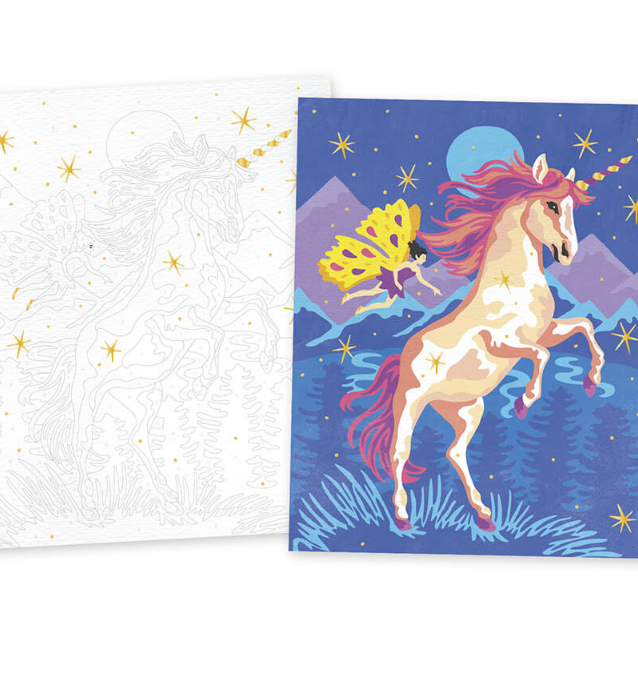 Pintura por Números Acuarela Unicornio - Janod