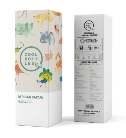 Botella Kids 260ml African Safari - Cool Bottles
