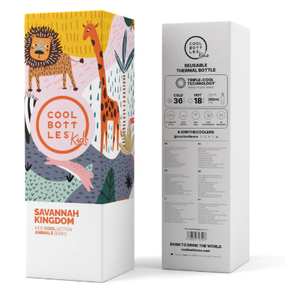 Botella Kids 260ml Savannah Kingdom - Cool Bottles