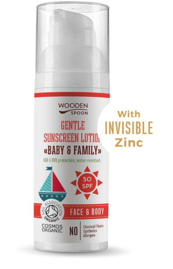 Protector Solar Mineral SPF 50 Cara/Cuerpo Bebé/Adulto 50ml - Wooden Spoon