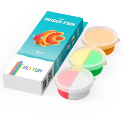 Plastilina Interactiva Pez Disco (3 botes) - Hey Clay