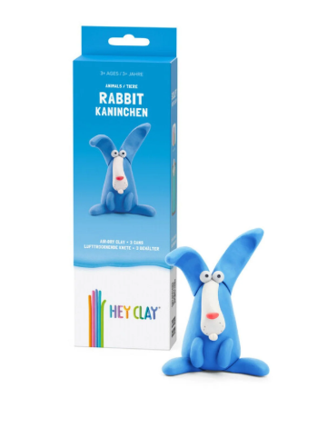 Plastilina Interactiva Conejo(3 botes) - Hey Clay