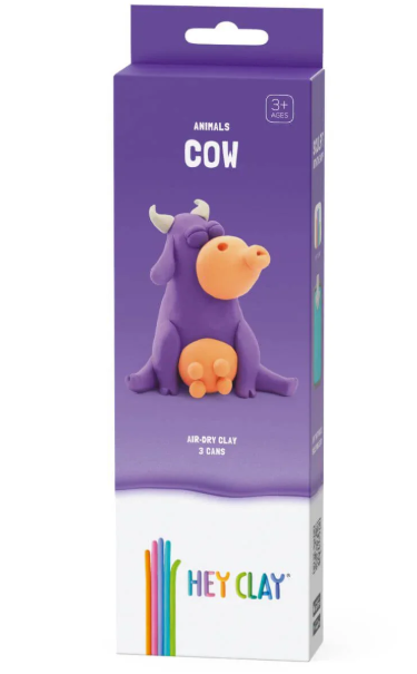 Plastilina Interactiva Vaca (3 botes) - Hey Clay