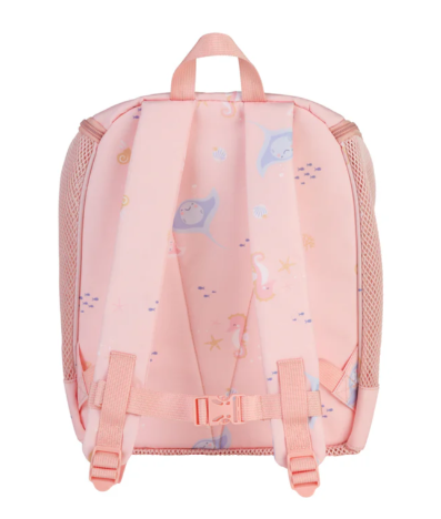 Mochila Infantil Antiarena Rosa Seahorse - Saro