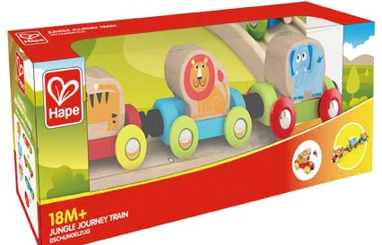 Animales tren - Hape (CAJA DETERIORADA POR EL SOL)