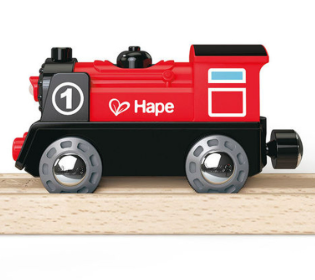 Locomotora A Pilas - Hape (CAJA DETERIORADA POR EL SOL)