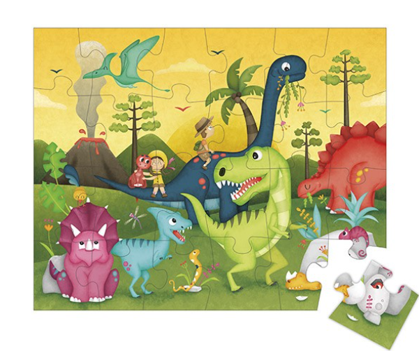 Puzzle Dinos 36 Piezas - Eurekakids (caja exterior descolorida)