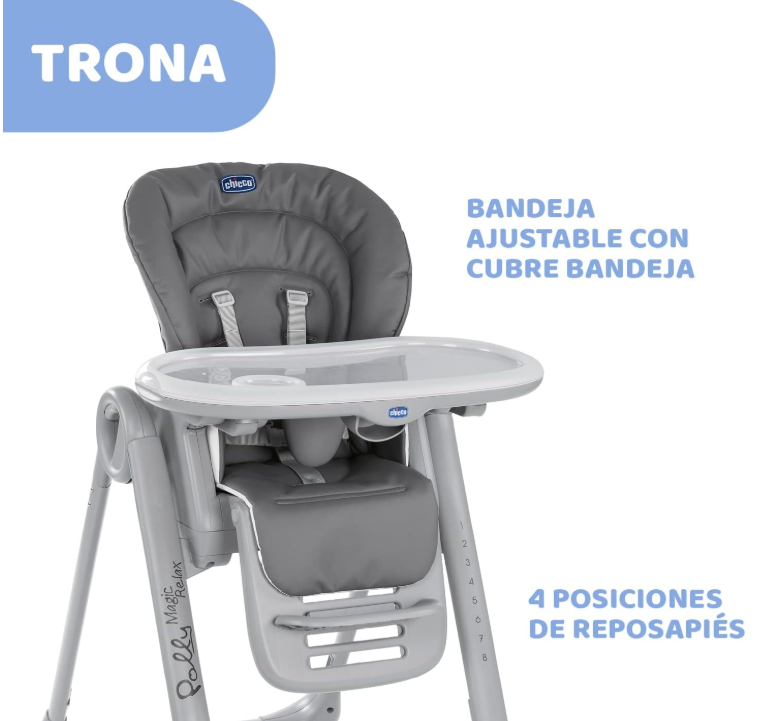 Trona Polly Gris - Chicco ÚLTIMA UNIDAD SOLO RECOGIDA EN TIENDA