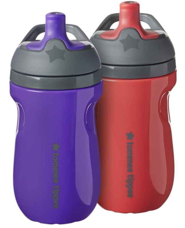 Botellas de Agua Deportivas Aisladas Morado, Rojo – Pack de 2 - Tommee Tippee