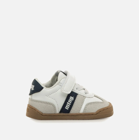 Free Modern Blanco Losfo Azul Marino Vegano Primeros Pasos- Mustang
