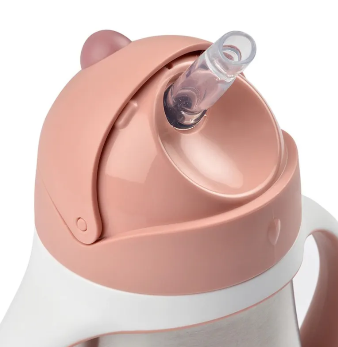 Taza de Aprendizaje Rosa con Pajita Inox 250 ml – Béaba