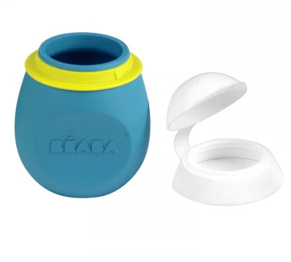 Set Baby Squeeze 2 en 1 + Recipiente de Porción – Azul – Béaba