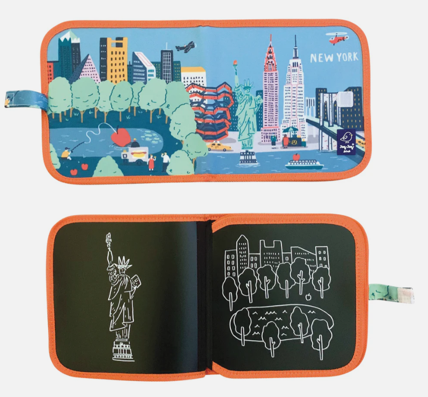 Libro Pizarra Portatil Con Tizas Sin Polvo Nueva York - Jag Jag Bird