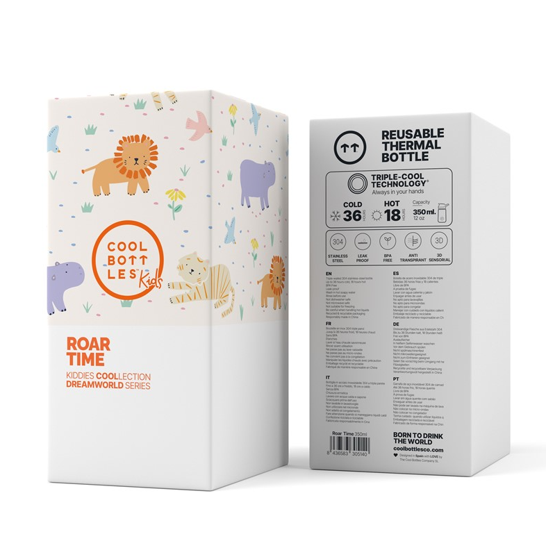 Botella Kiddie 350ml Roar Time - Cool Bottles