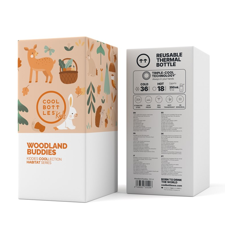 Botella Kiddie 350ml Woodland - Cool Bottles