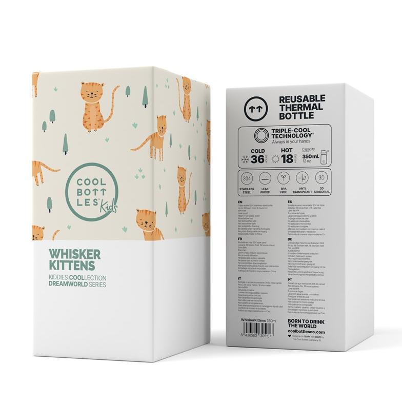 Botella Kiddie 350ml Whisker Kittens - Cool Bottles