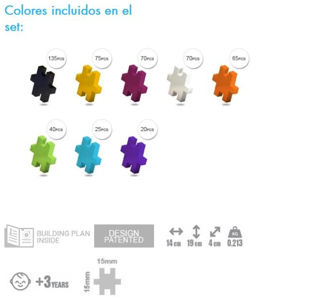 Minis Tematic 2en1 Arcoiris 500 piezas - Meli