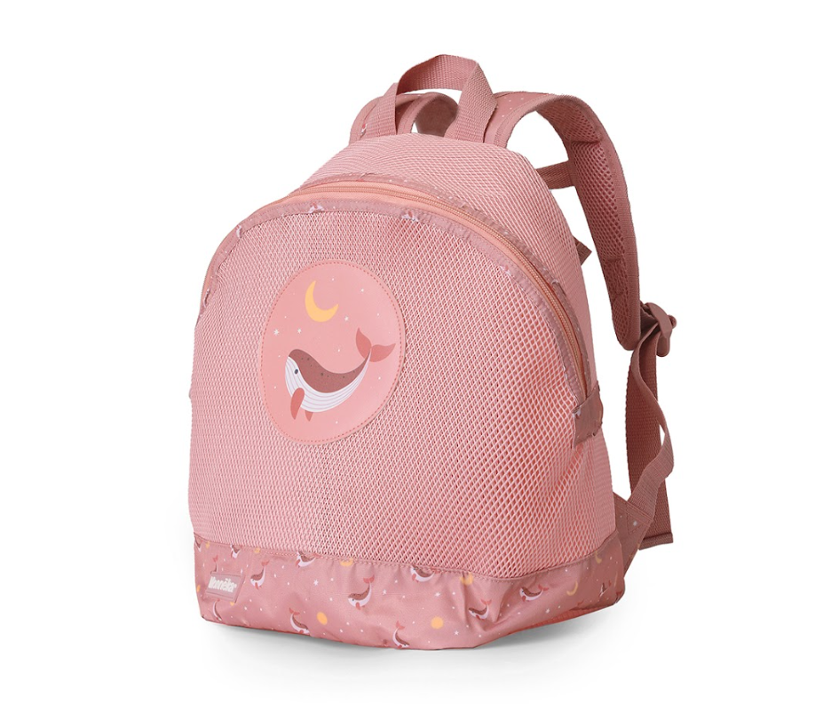 Mochila Infantil Antiarena Whale Pink - Monnëka