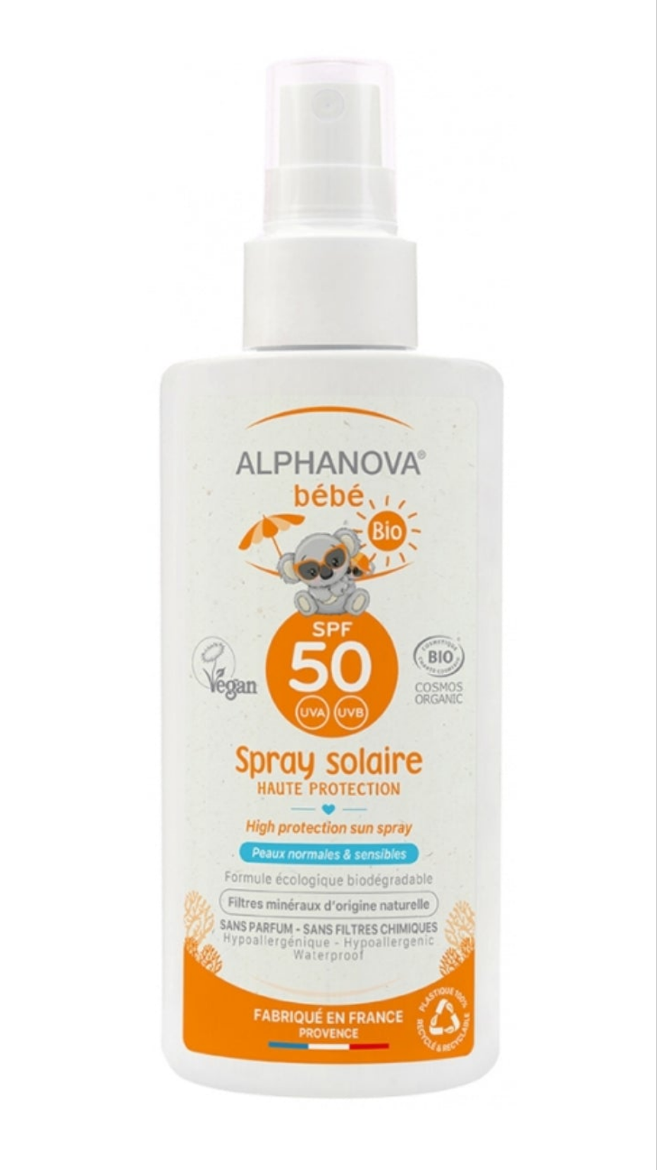 Protector Solar Bebé SPF 50+, 125gr - Alphanova