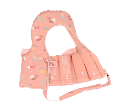 Chaleco Flotación Infantil Lunares Mermaid Cats 11-15Kg - Monnëka