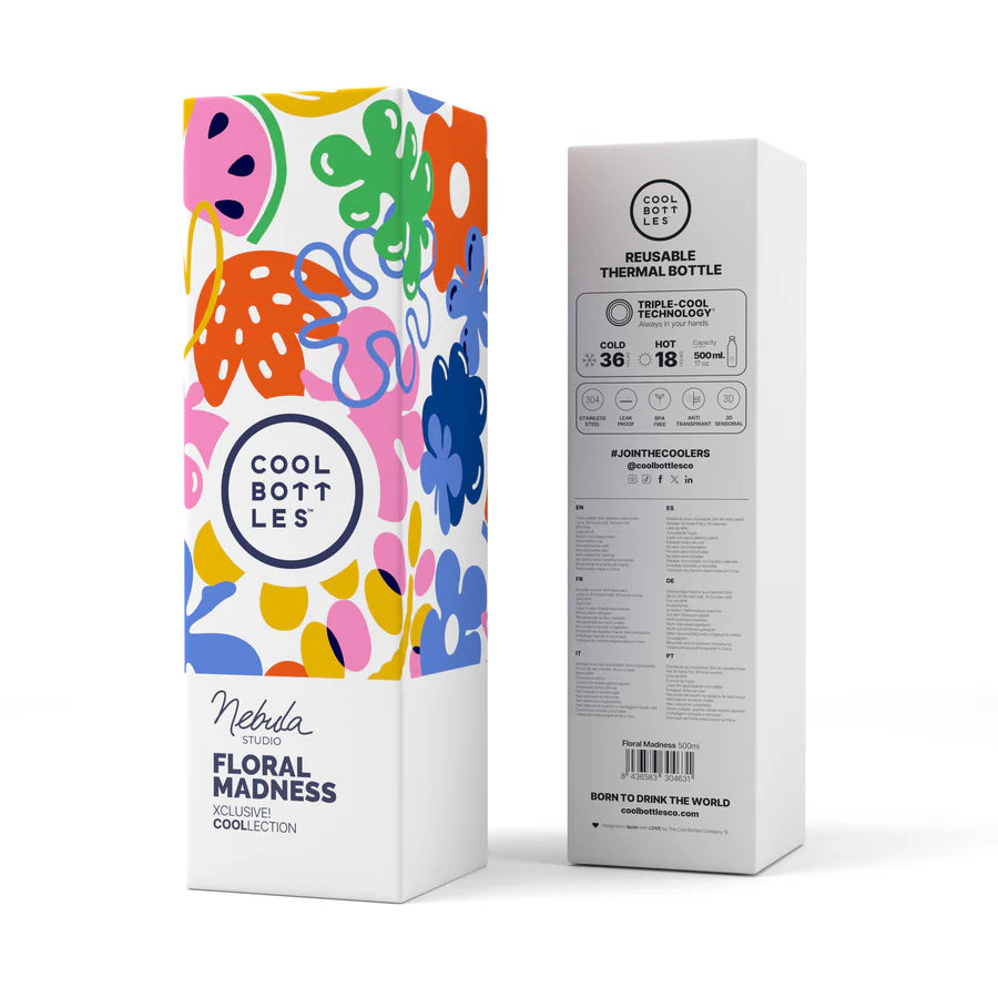 Botella 500ml Floral Madness Nebula - Cool Bottles