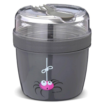 Fiambrera Snack N'ice Cup L Araña Grey - Carl Oscar