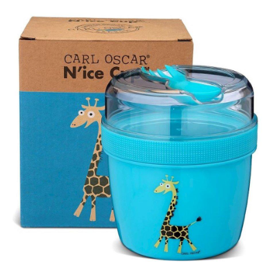 Fiambrera Snack N'ice Cup L Jirafa Turquesa - Carl Oscar