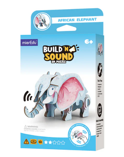 Puzzle 3D Con Sonido Elefante Africano - MierEdu