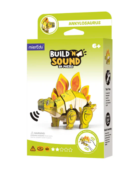Puzzle 3D Con Sonido Stegosaurus - Mieredu