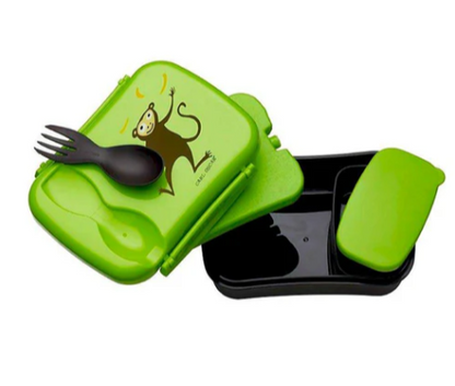 Caja de Almuerzo N'ice Box Kids Mono Lime - Carl Oscar