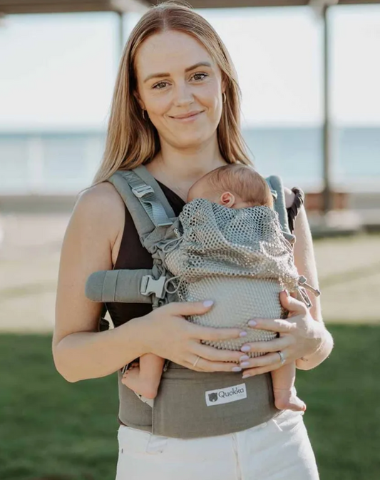 Mochila Porteo E-Carrier Mesh Light Grey - Quokkababy