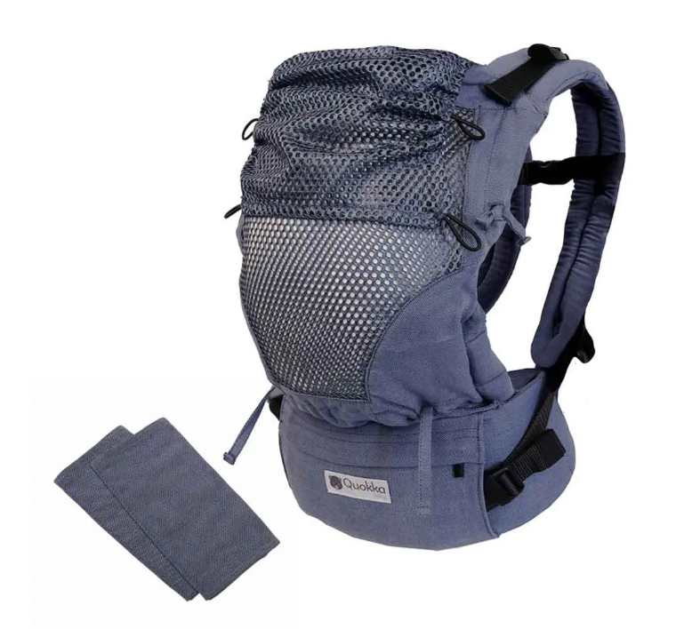 Mochila Porteo E-Carrier Mesh Denim Blue - Quokkababy