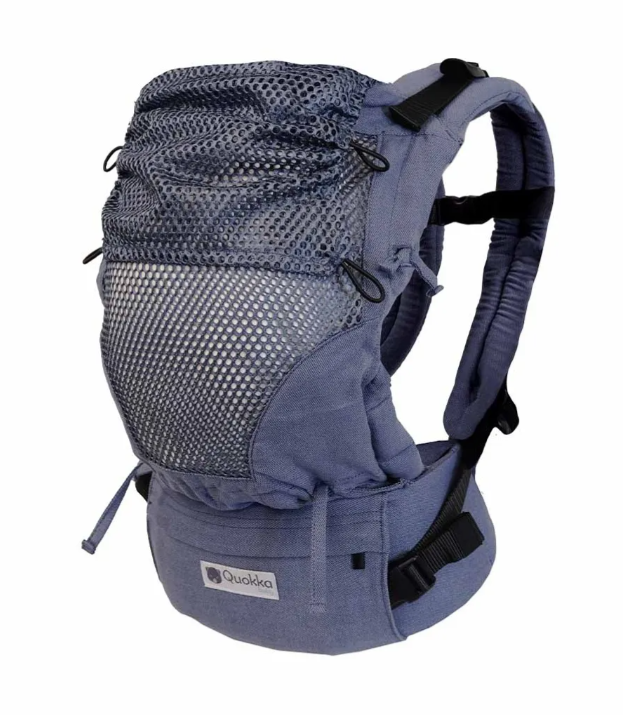 Mochila Porteo E-Carrier Mesh Denim Blue - Quokkababy