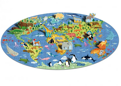 Libro+ Puzle El Mundo De Los Animales - Manolito Books