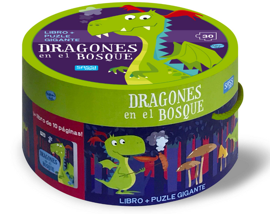 Libro+Puzle Gigante Dragones en el Bosque - Manolito Book