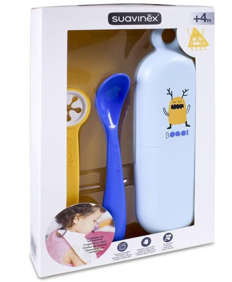 Cubierto Infantil Set Cuchara con Portacuchara On The Go - Suavinex