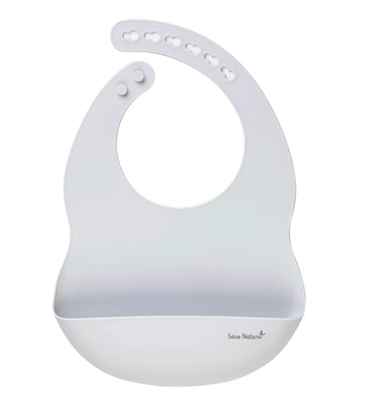 Babero Silicona Nordic Gris - Saro