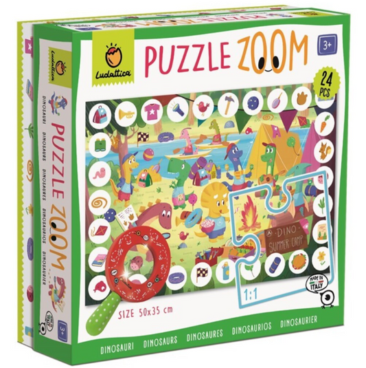 Puzzle Zoom Dinosaurios - Ludattica