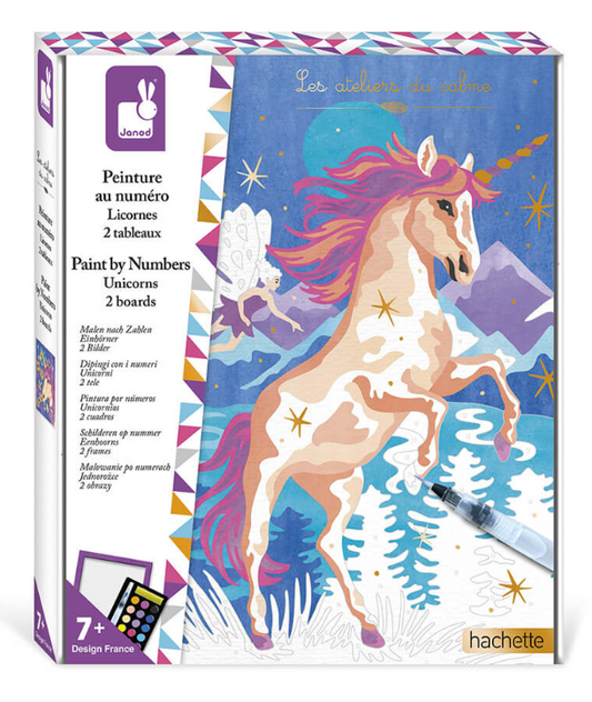 Pintura por Números Acuarela Unicornio - Janod