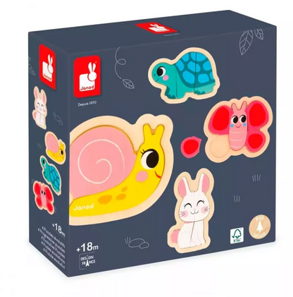 4 Puzzle Evolutivo Jardín - Janod