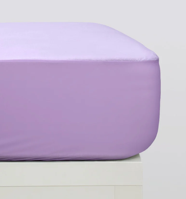 Sábana Bajera Ajustable+Protector Cuna Malva - B-Sensible