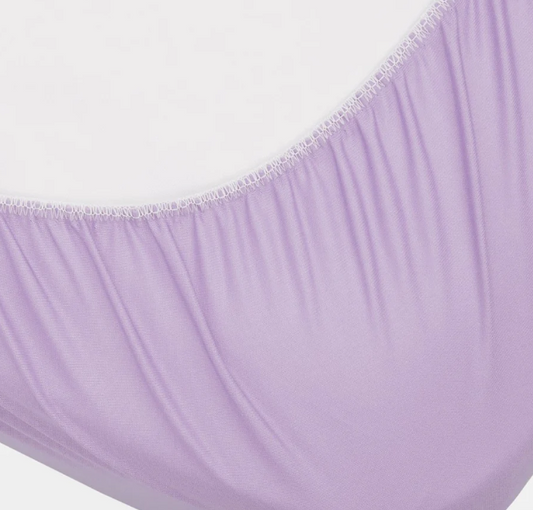Sábana Bajera Ajustable+Protector Cuna Malva - B-Sensible