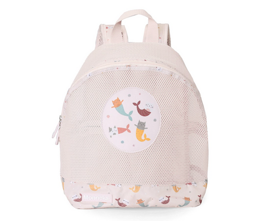 Mochila Infantil Antiarena Mermaid Cats - Monnëka